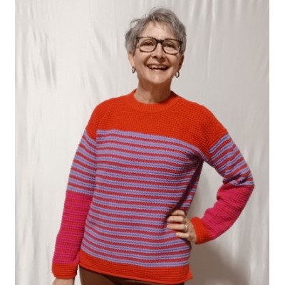 chandail en tricot de coton couleurs vives